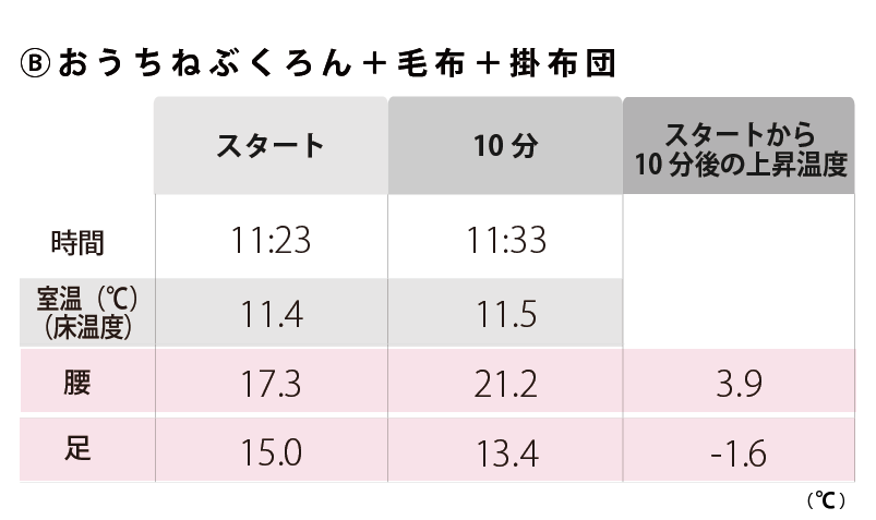 B　おうちねぶくろん＋毛布＋掛布団